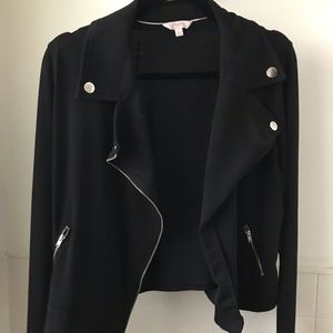 Candies from Kohl’s lightweight black jacket with silver zippers